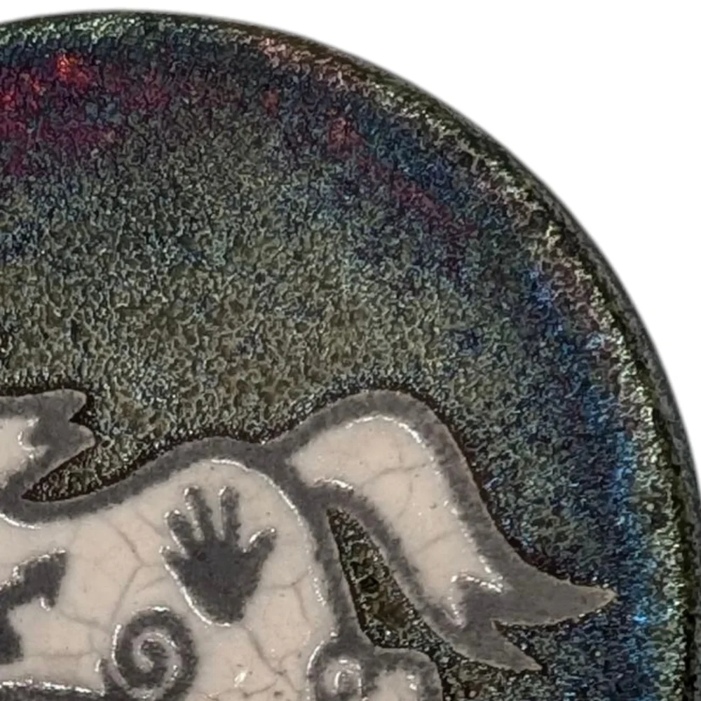 Jeremy Diller Raku Coaster Of Running Horse